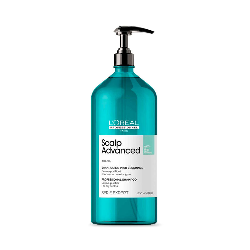 SHAMPOO LOREALx1500ml SCALP ANTI GRASA